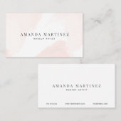 Élégant Carte de visite couleur rose pâle (Devant / Derrière)