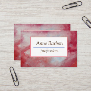 Élégant Carte de visite d'aquarelle rose
