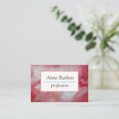 Élégant Carte de visite d'aquarelle rose (Debout devant)