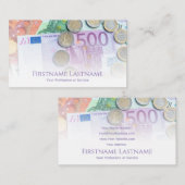 Élégant carte de visite d'argent pour les experts (Devant / Derrière)