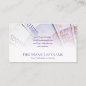 Élégant carte de visite d'argent pour les experts (Dos)