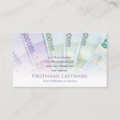 Élégant carte de visite d'argent pour les experts  (Dos)