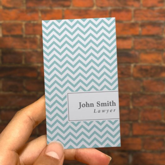 Elegant Carte de visite d'avocat Chevron Stripes