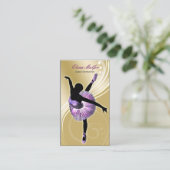 élégant Carte de visite de ballerine d'or (Debout devant)