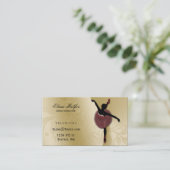 élégant Carte de visite de ballerine or somptueux (Debout devant)