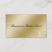 élégant Carte de visite de ballerine or somptueux (Dos)