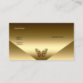 Élégant Carte de visite de bijoux en or de bronze (Dos)