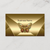 Élégant Carte de visite de bijoux en or de bronze (Devant)