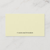 Élégant carte de visite de bordure Brocade noire (Dos)