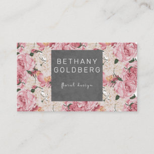 Élégant Carte de visite de bouquet Vintage