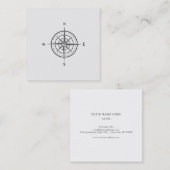 Élégant Carte de visite de boussole nautique (Devant / Derrière)