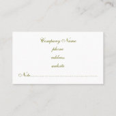 Élégant Carte de visite de chaux (Dos)