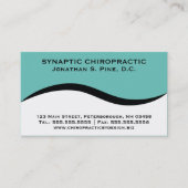 Élégant Carte de visite de chiropratique standard (Devant)