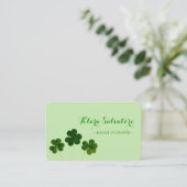 Élégant Carte de visite de Clover Vert St.Patrick (Debout devant)
