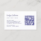 élégant carte de visite de code QR (Dos)
