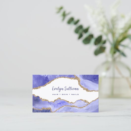 élégant carte de visite de code QR (Debout devant)