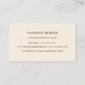 Élégant Carte de visite de colibri (Dos)