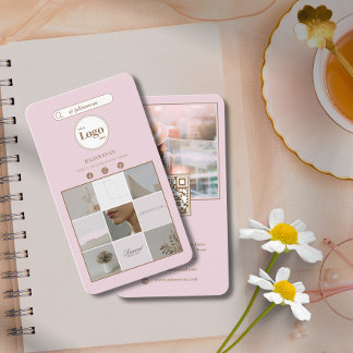 Elégant Carte de visite de Collage de photos Insta