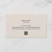 Elégant Carte de visite de concepteur d'intérieur (Dos)