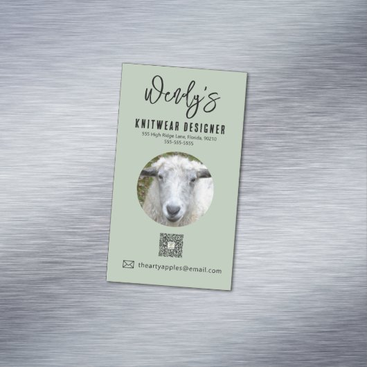 Élégant carte de visite DE CONCEPTION DE KNITWEAR  (In Situ)