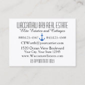 Élégant Carte de visite de coque de mer (Dos)