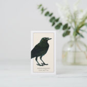 Élégant Carte de visite de Corbeau Noir (Debout devant)
