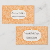 Élégant Carte de visite de couleur de la pêche à l (Devant / Derrière)