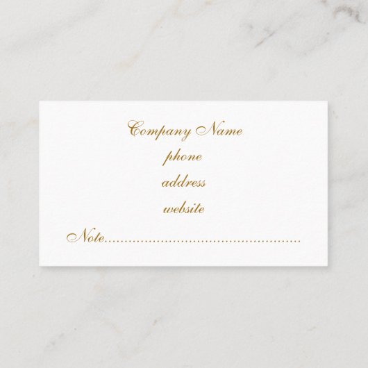 Élégant Carte de visite de crème (Dos)