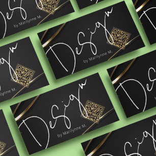 Elégant Carte de visite de design de Boutique Or