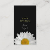 Elégant Carte de visite de Fleur Jaune Noir Faisy (Devant)