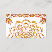 Élégant carte de visite de fleurs de lotus doré (Devant)