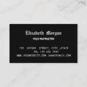 Élégant carte de visite de fleurs de lotus doré (Dos)