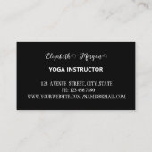 Élégant carte de visite de fleurs de lotus doré (Dos)