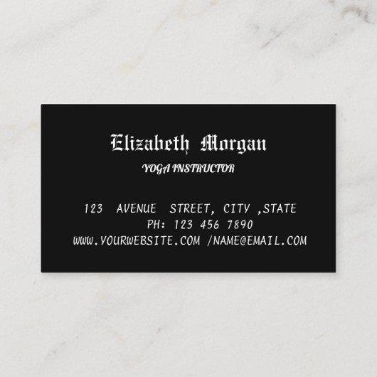 Élégant carte de visite de fleurs de lotus doré (Dos)