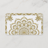 Élégant carte de visite de fleurs de lotus doré (Devant)