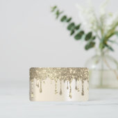 Élégant carte de visite de fleurs de lotus doré (Debout devant)