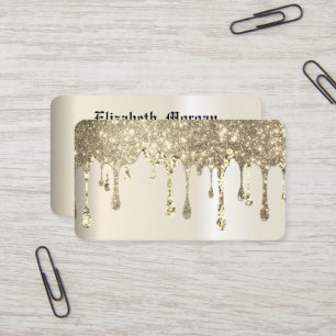 Élégant carte de visite de fleurs de lotus doré