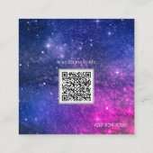 élégant carte de visite de galaxie violette (Dos)