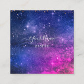 élégant carte de visite de galaxie violette (Devant)