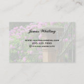 Élégant Carte de visite de jardinage photo (Dos)