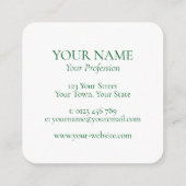 Élégant Carte de visite de la Botanique Blanc & Ve (Dos)