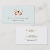 Élégant Carte de visite de la nature des papillons (Devant / Derrière)