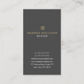 Élégant Carte de visite de l'agent immobilier mode (Dos)