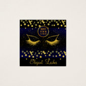 Elégant Carte de visite de Lash Marine & Gold (Devant)