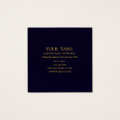 Elégant Carte de visite de Lash Marine & Gold (Dos)