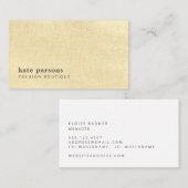 Elégant Carte de visite de linge de Parties scinti (Devant / Derrière)