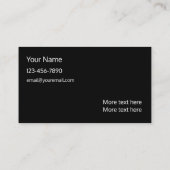 Élégant Carte de visite de lingerie classique (Dos)