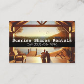 Élégant Carte de visite de location (Devant)