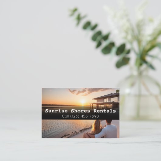 Élégant Carte de visite de location (Debout devant)