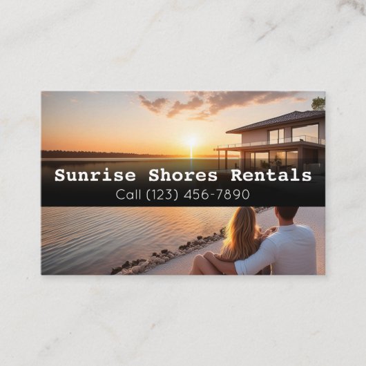 Élégant Carte de visite de location (Devant)